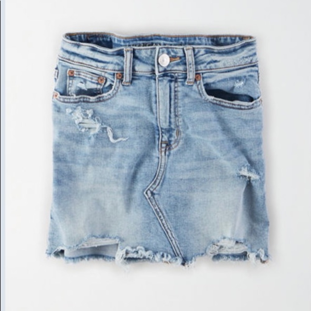 American Eagle Denim Hi-Rise Mini Jean Skirt Size 4.